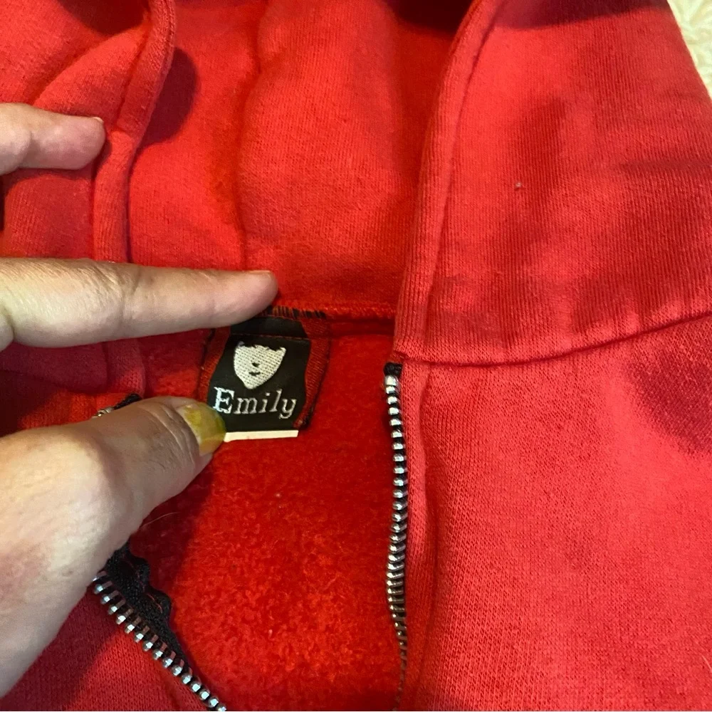 Emily the Strange /Cosmic girls collab- 1999 Sleeveless Devil 😈 Horn Hoodie RARE - Picture 5 of 7